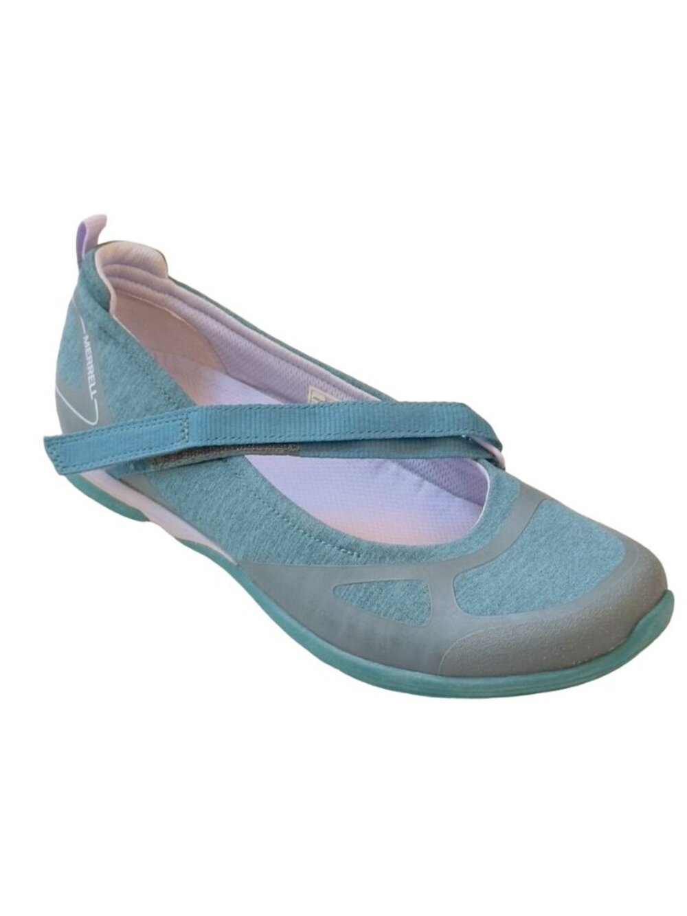 MERRELL Women's Shoes Teal/Lilac Comfort Lightweight Hook & Loop Strap Size 7M